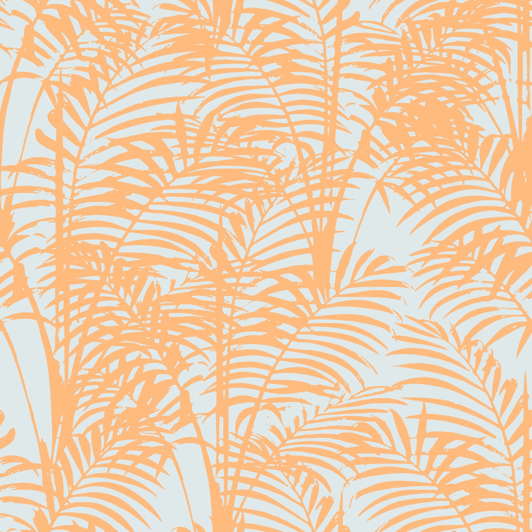 Peach Botanical Palm Repeat Wallpaper⁠