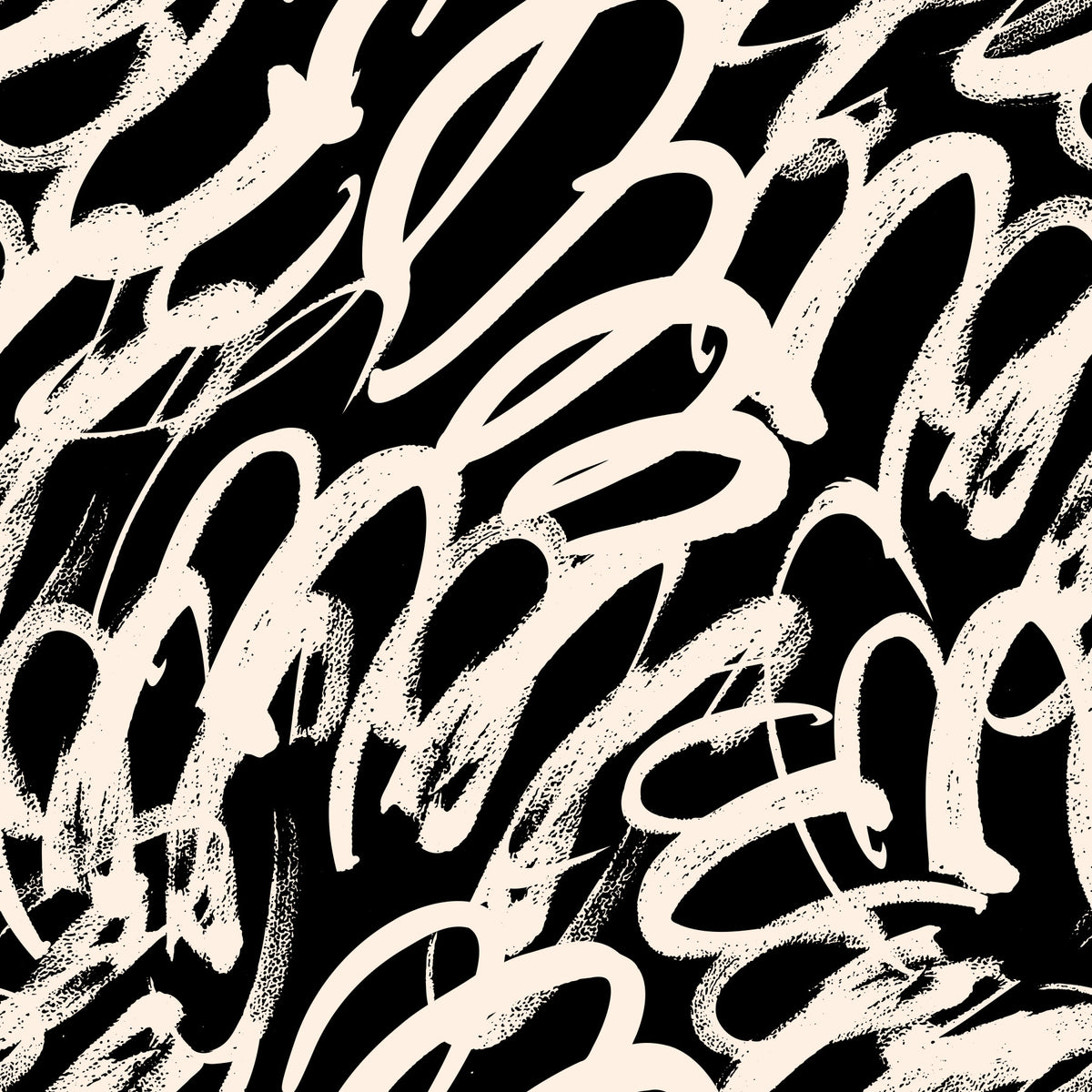 Monochrome Swirl Abstract Line Art Wallpaper⁠ in your room