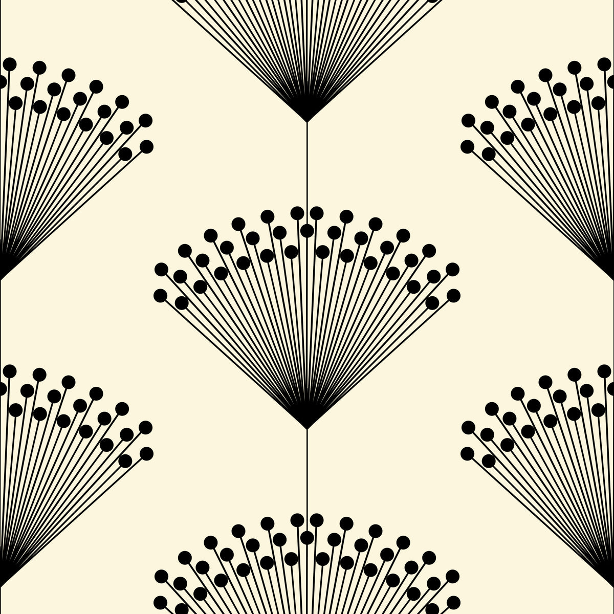 Minimalist Fanburst Geometric Wallpaper⁠ in your room — zoomed