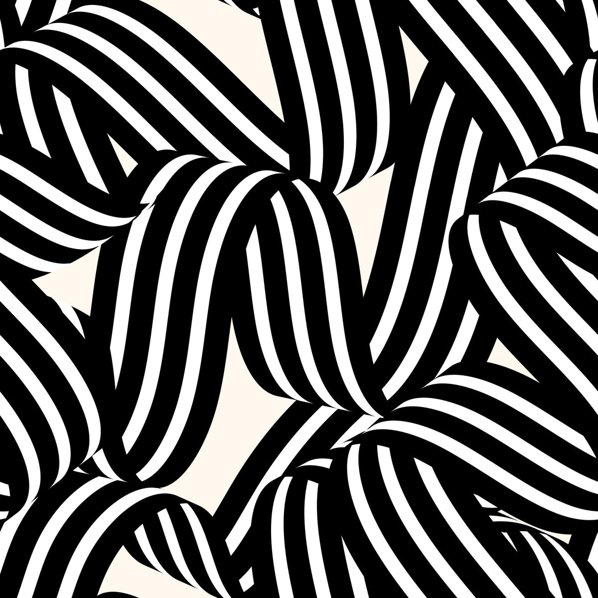 Monochrome Ribbon Flow Wallpaper⁠ in your room