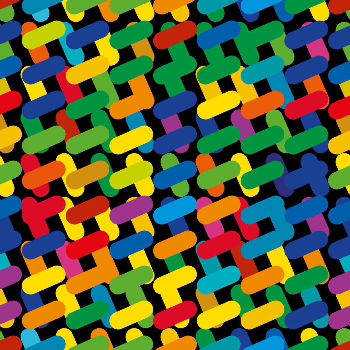 Abstract Colorful Capsule Mosaic Wallpaper⁠ in your room