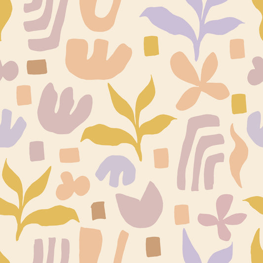 Abstract Organic Matisse Inspired Shapes Wallpaper⁠