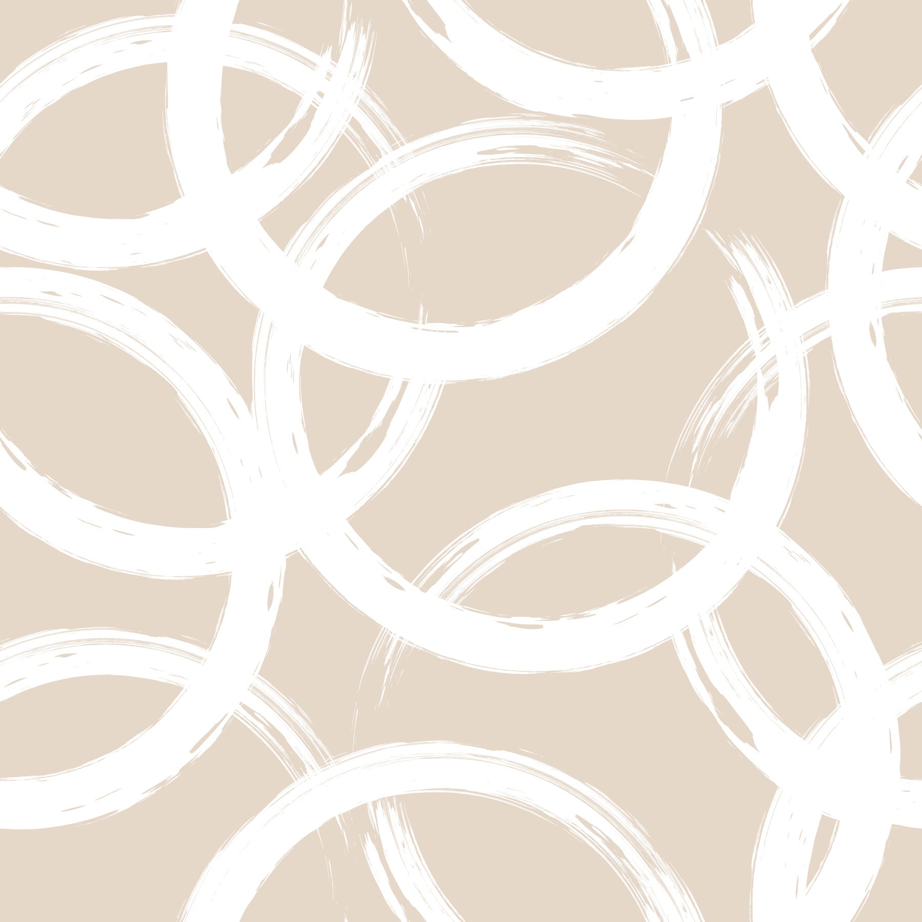 Cream Brushstroke Circles Wallpaper⁠