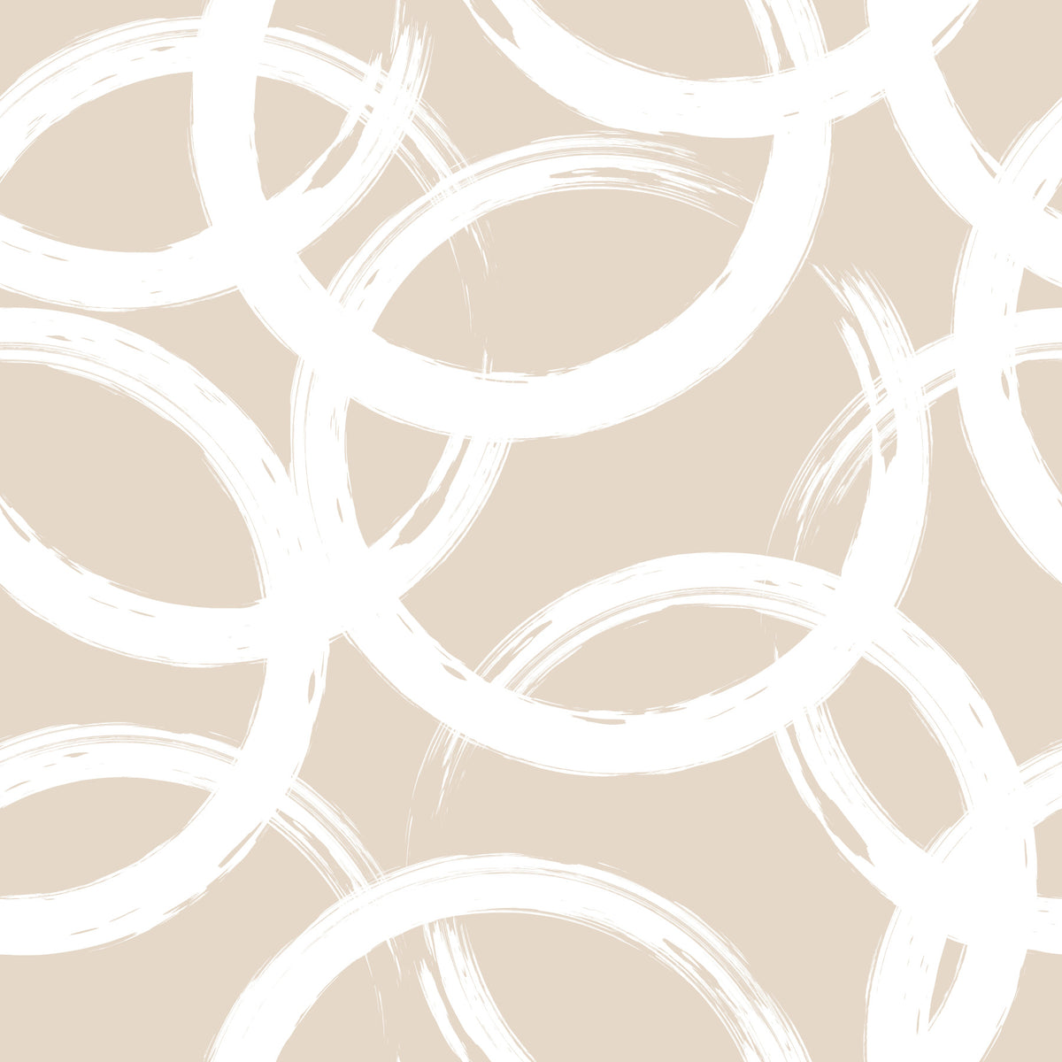 Cream Brushstroke Circles Wallpaper⁠ in your room