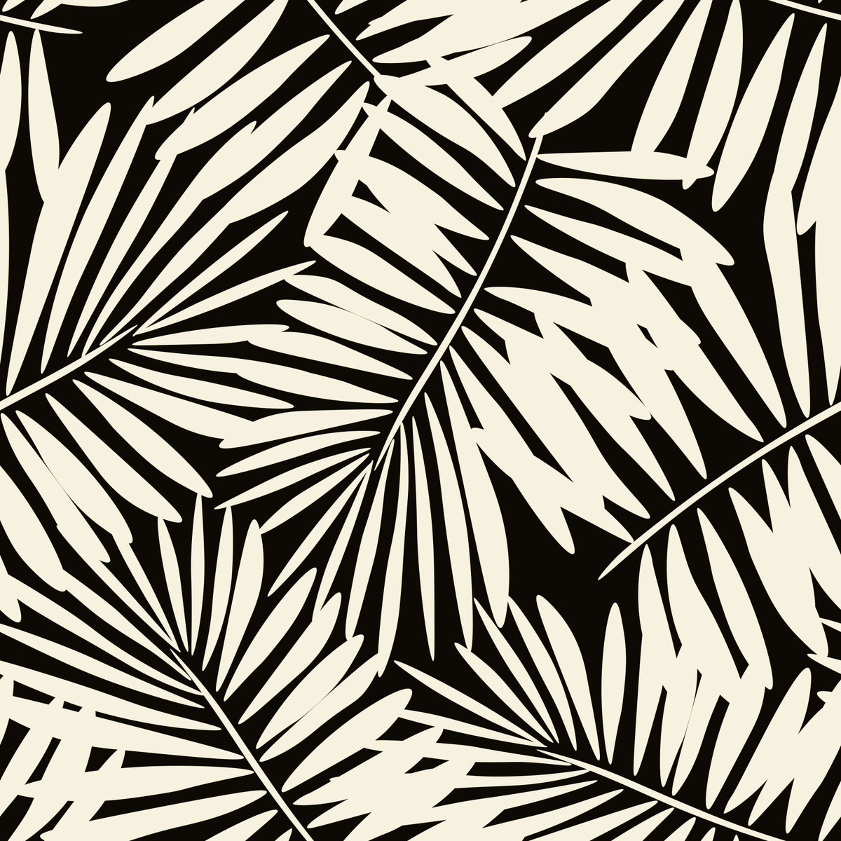 Minimalist Palm Leaf Monochrome Wallpaper⁠ in your room — zoomed