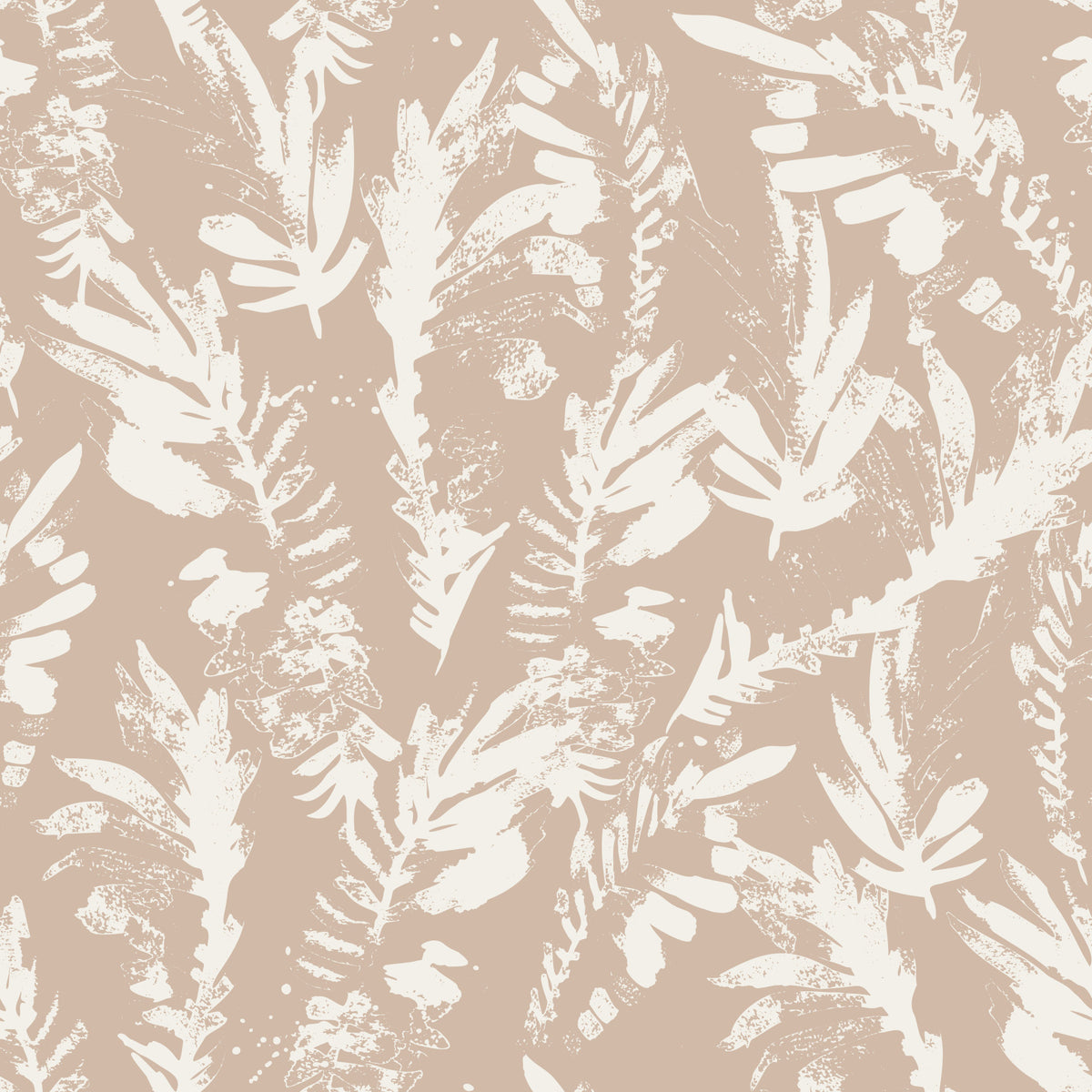 Earthy Brushstroke Leaves Wallpaper⁠ in your room