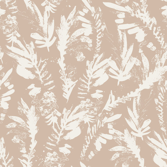 Earthy Brushstroke Leaves Wallpaper⁠