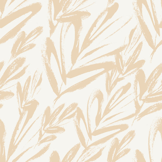 Minimalist Brushstroke Foliage Wallpaper⁠