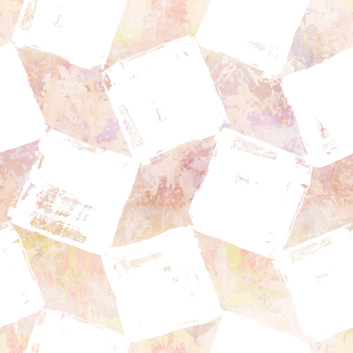Layered Peach Geometric Blocks Wallpaper⁠ in your room — zoomed