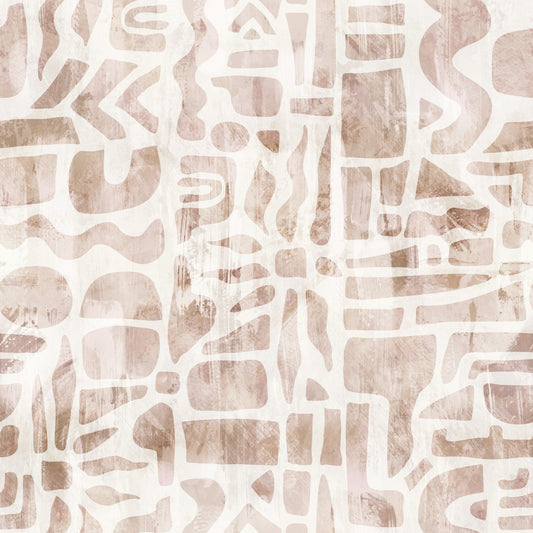 Soft Earthy Abstract Collage Wallpaper⁠