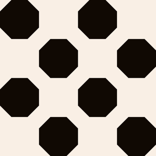 Minimalist Black Octagon Grid Wallpaper⁠