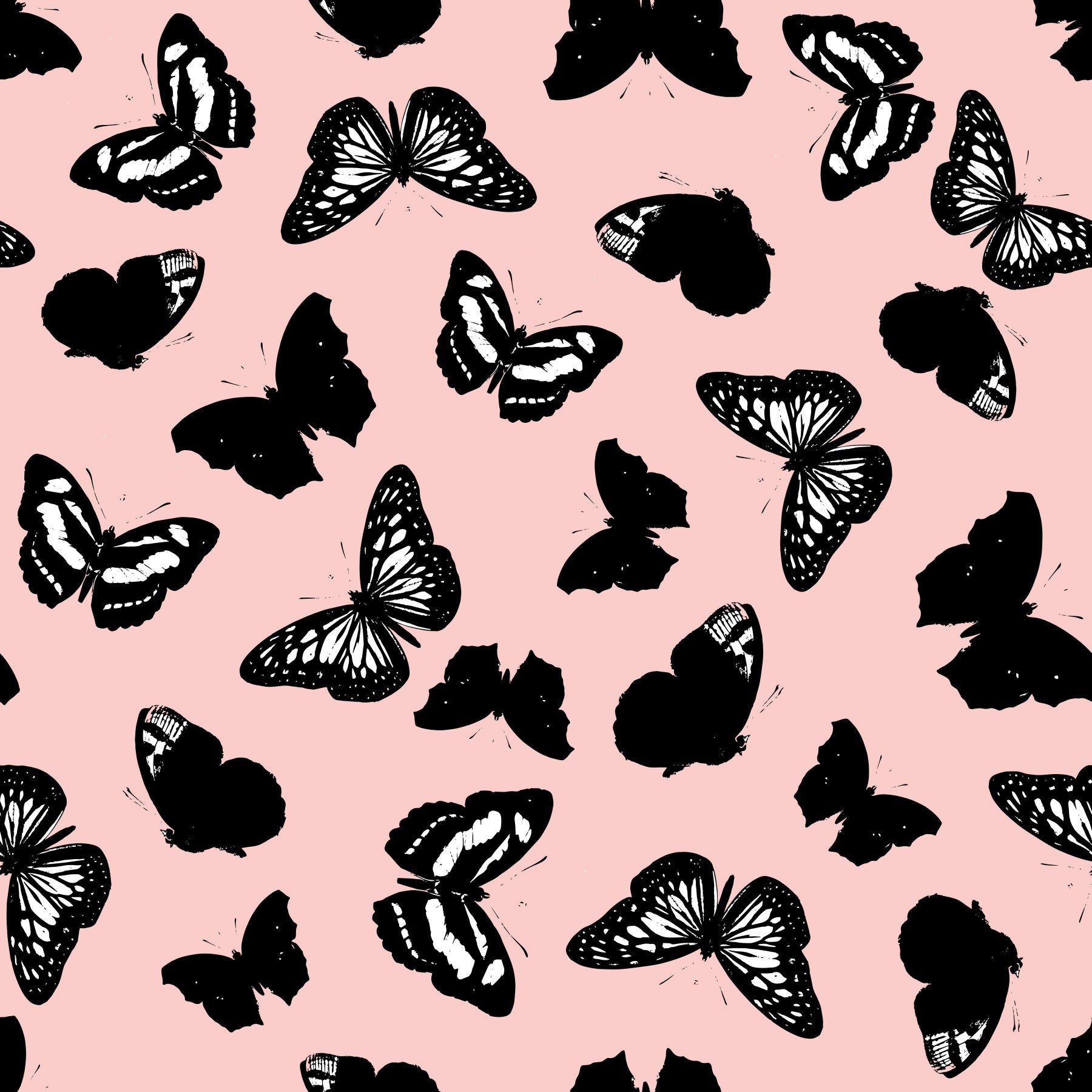 Monochrome Butterfly Flight Wallpaper⁠