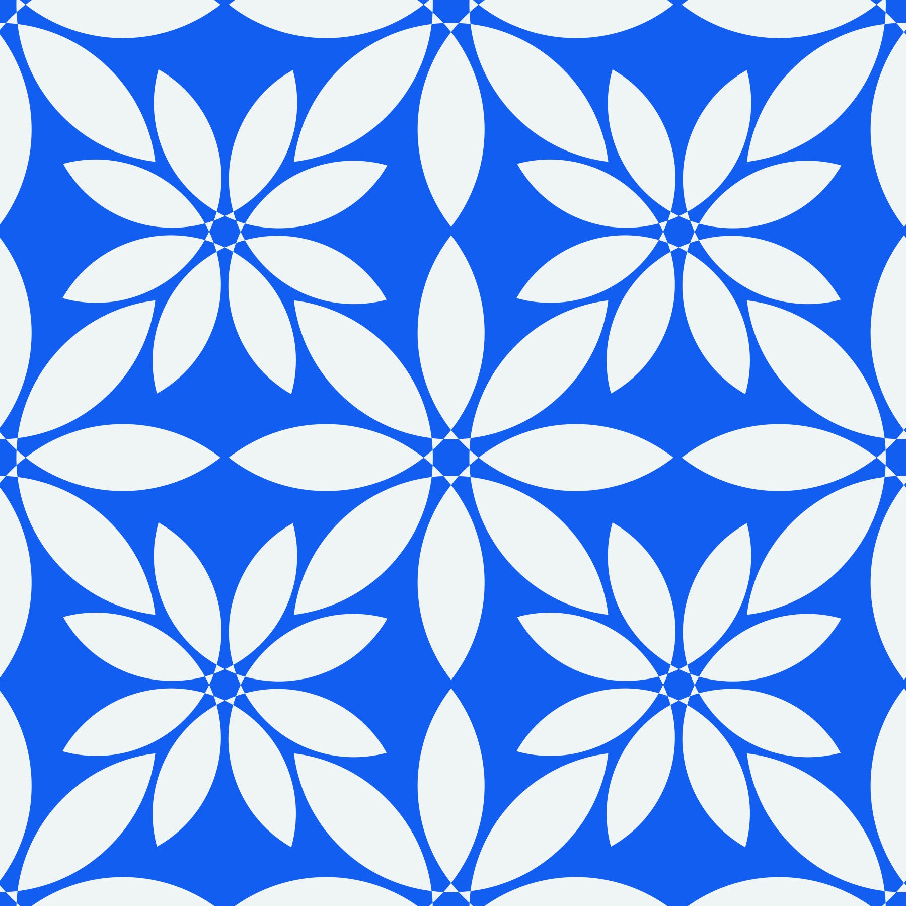 Azure Petal Geometry Wallpaper⁠