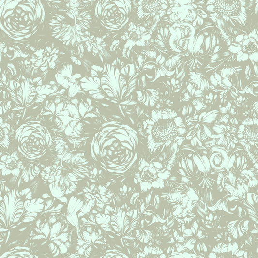 Heritage Floral Line Art Design Wallpaper⁠