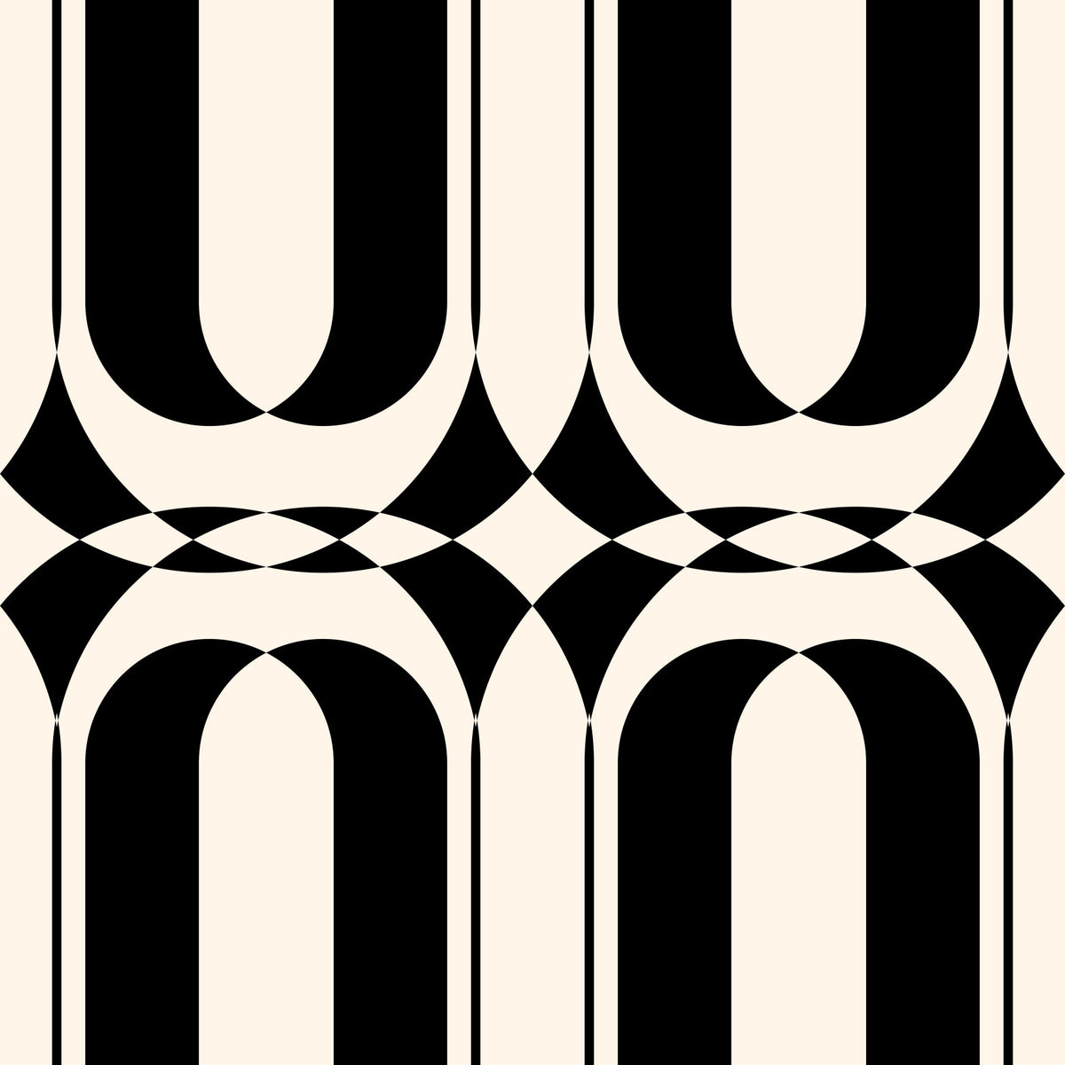 Graphic Interlocking Curves Wallpaper⁠ in your room