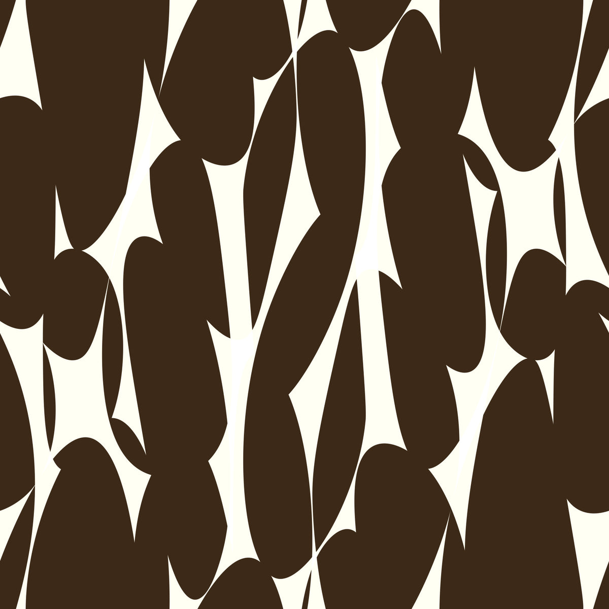 Abstract Organic Dark Brown Shapes Wallpaper⁠ in your room