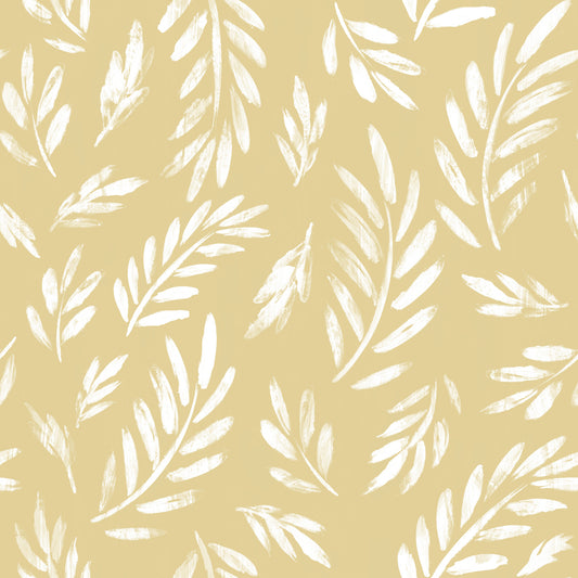 Golden Foliage Strokes Wallpaper⁠