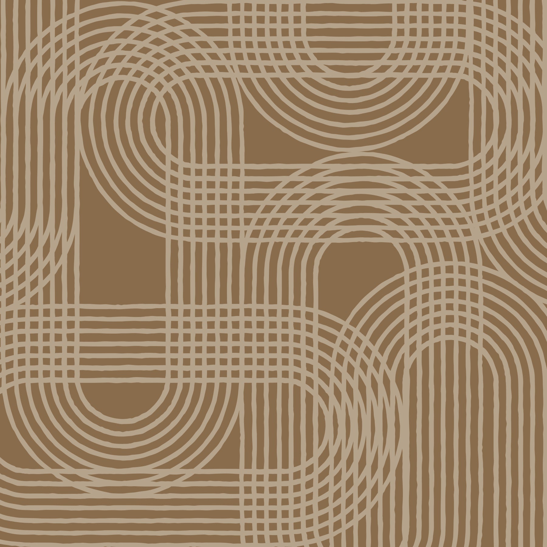 Abstract Earthy Arches Wall Mural