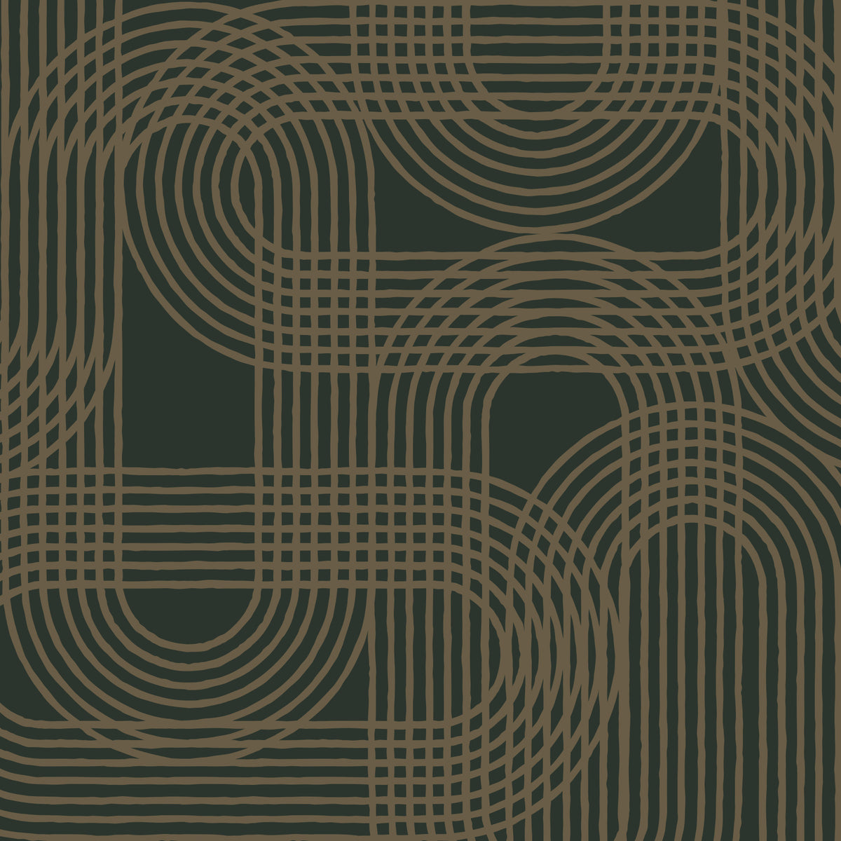 Minimalist Bronze Grid Wall Mural in your room