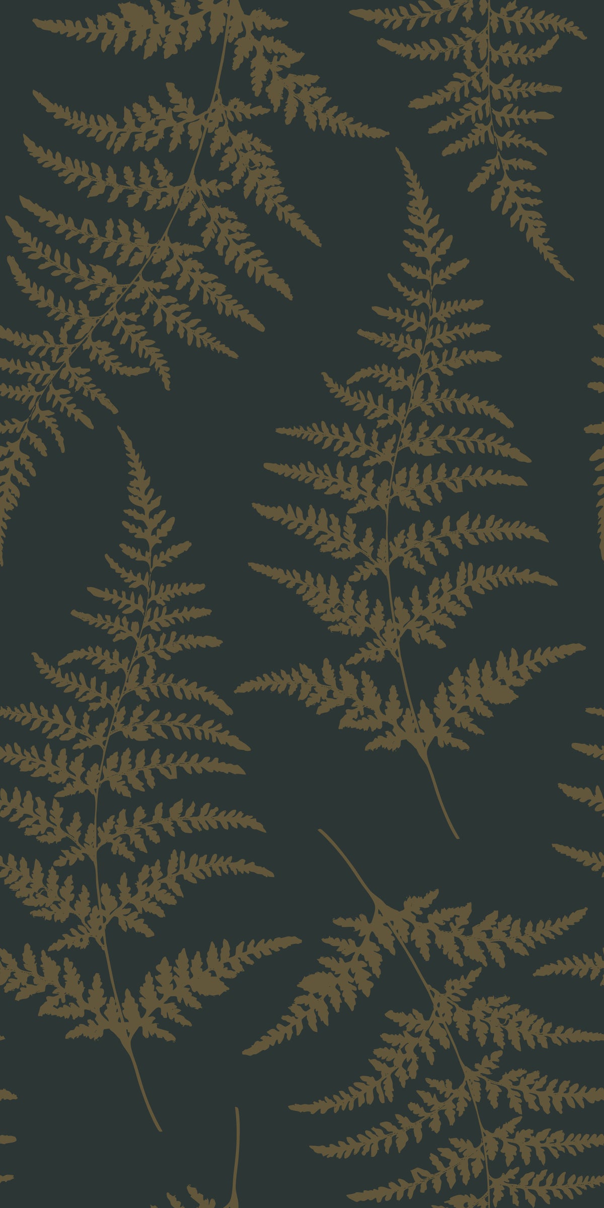 Golden Fern Botanical Pattern Wallpaper⁠ in your room