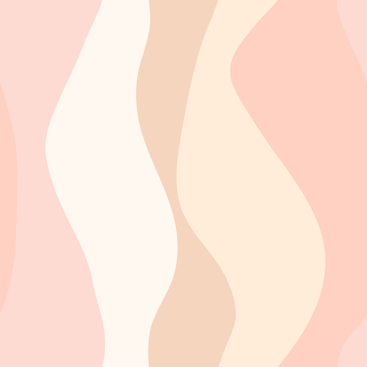 Soft Blush Wavy Stripes Wallpaper⁠ in your room