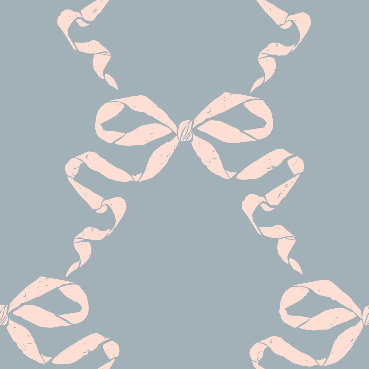 Vintage Pastel Bow Print Wallpaper⁠ in your room — zoomed