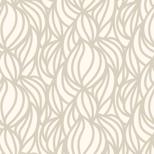 Cream Swirl Geometric Wallpaper⁠