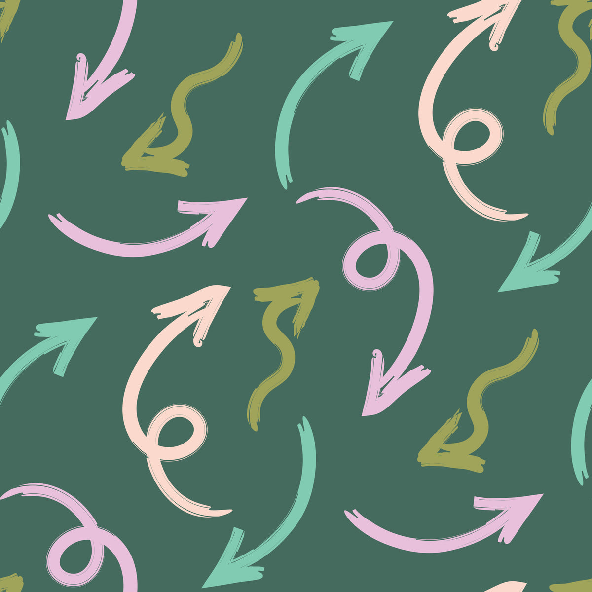 Modern Pastel Arrow Trail Wallpaper⁠ in your room