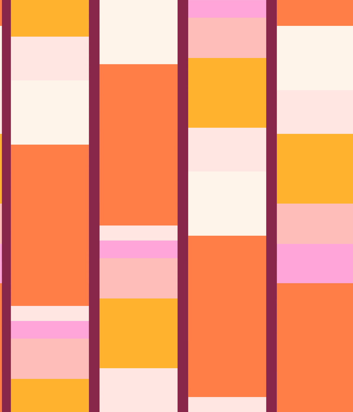 Retro Vertical Block Stripe Wallpaper⁠ in your room — zoomed