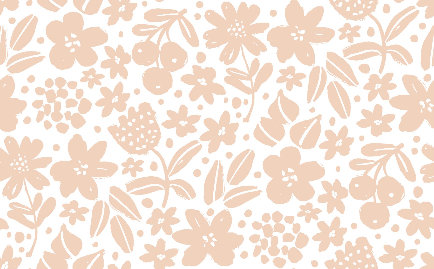 Minimalist Peach Garden Bloom Wallpaper⁠