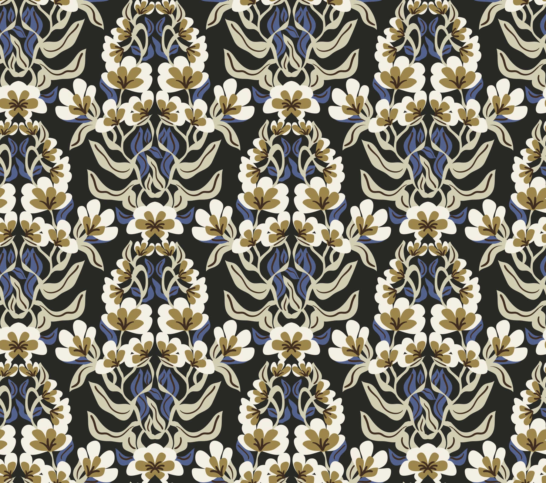 Botanical Heritage Trellis Wallpaper⁠