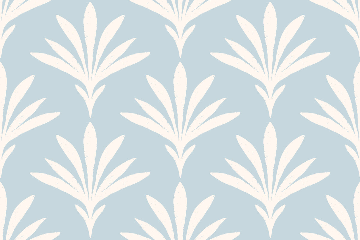 Abstract Fan Leaf Pattern Wallpaper⁠ in your room