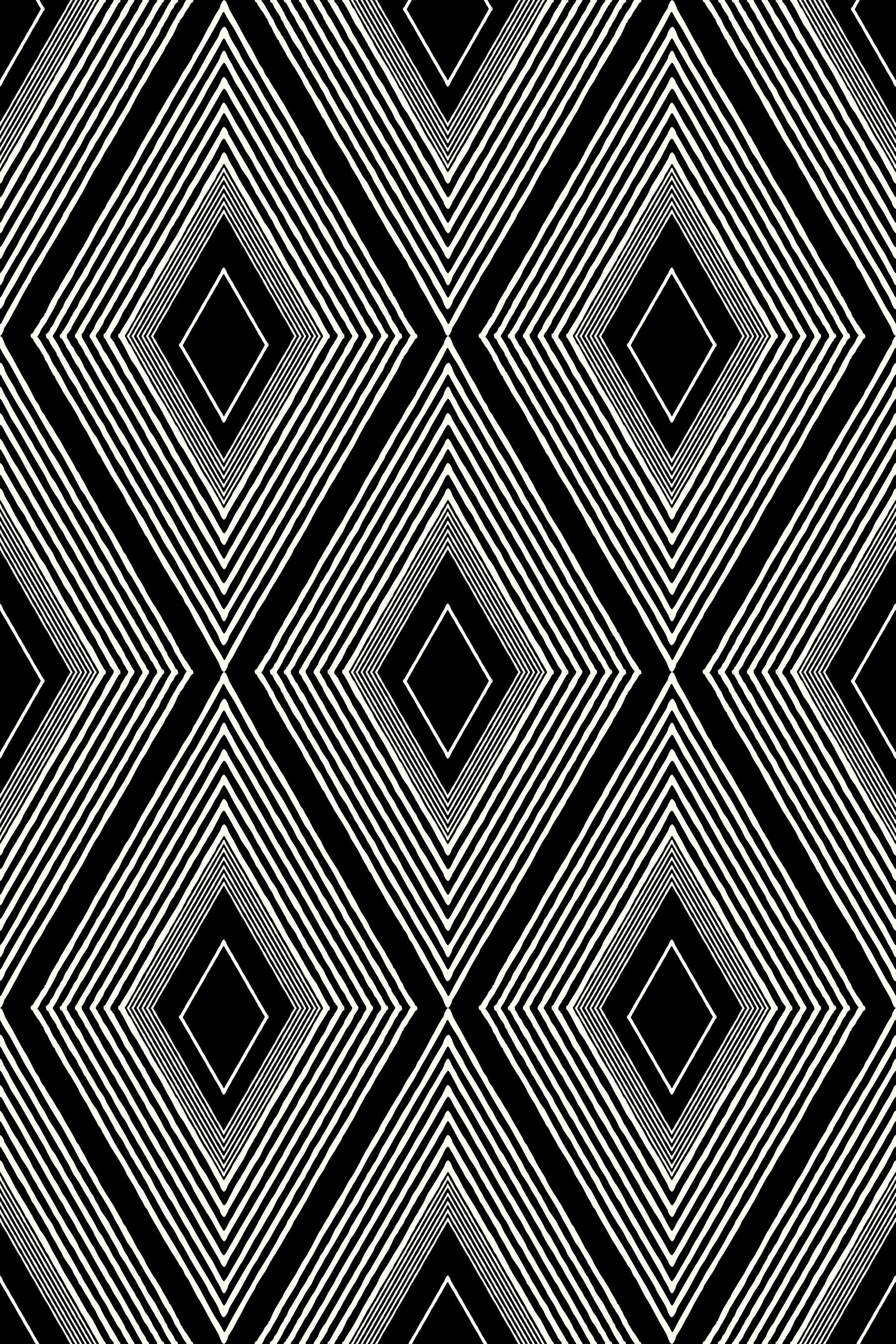 Monochromatic Geometric Diamond Lattice Wallpaper⁠
