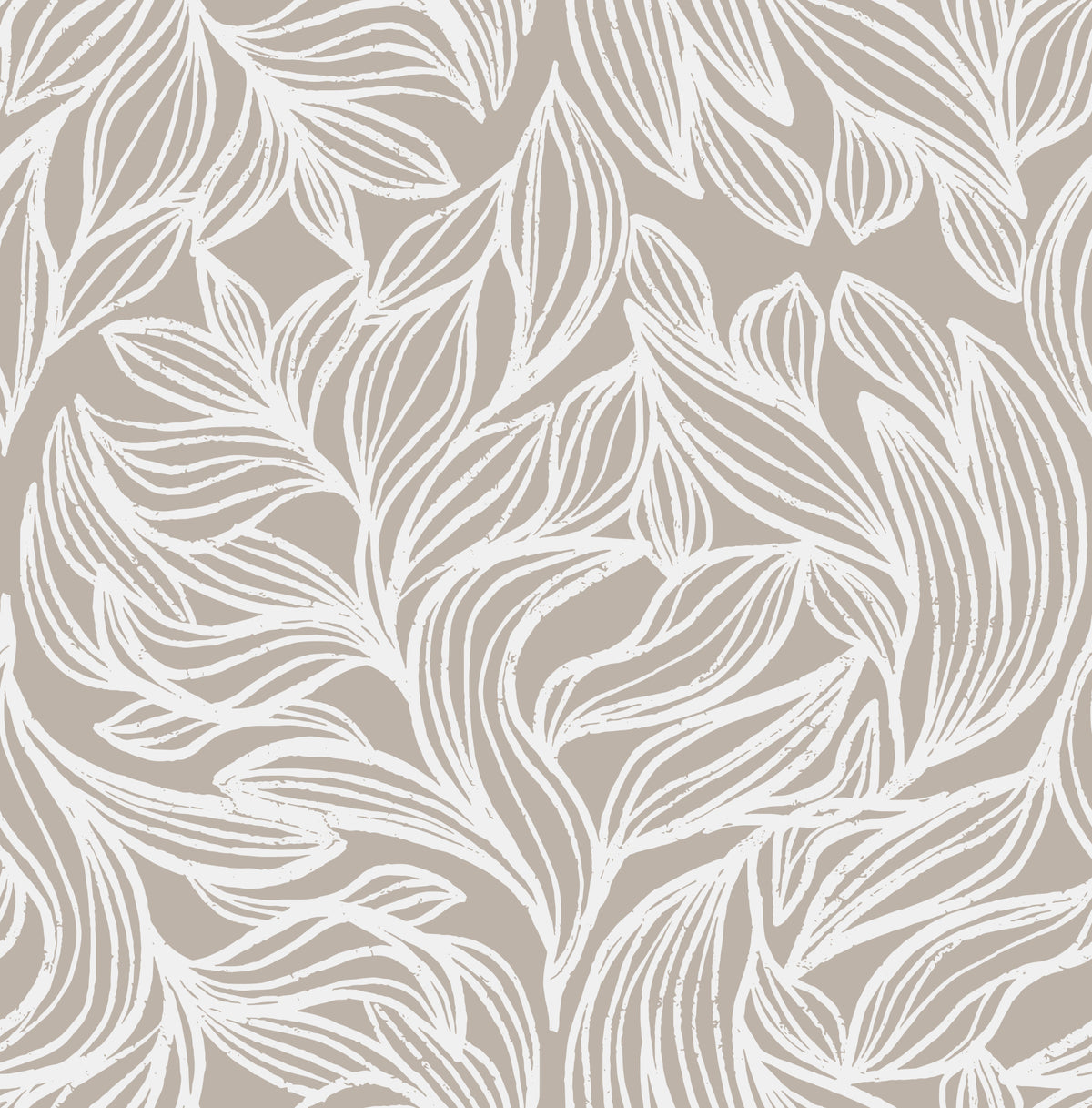 Serene Linear Foliage in Taupe Wallpaper⁠ in your room