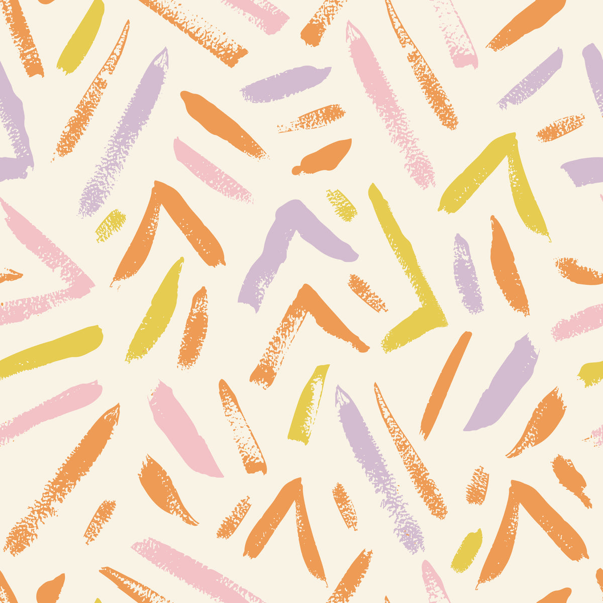Joyful Crayon Sketch Pattern Wallpaper⁠ in your room — zoomed