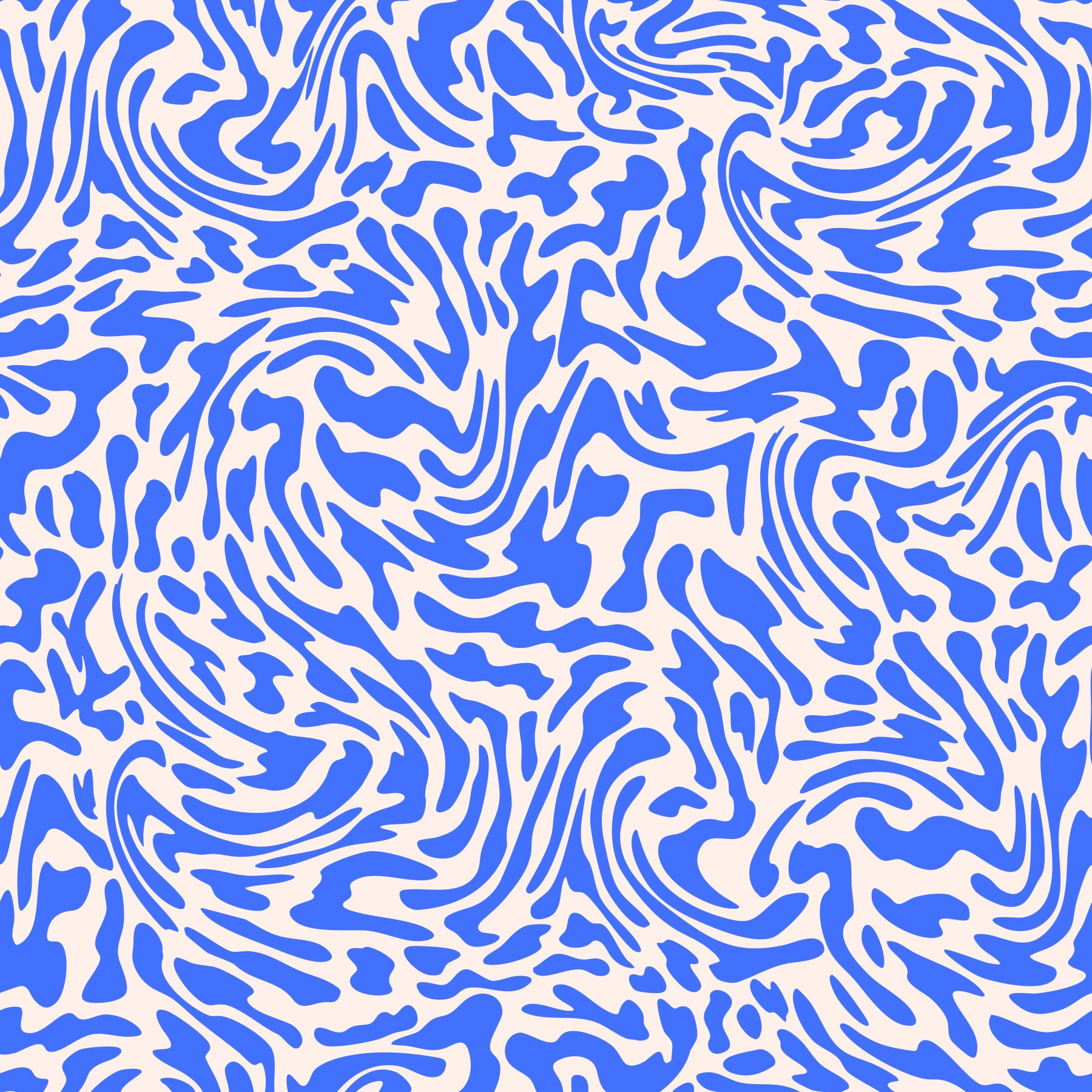 Vibrant Cobalt Swirl Pattern Wallpaper⁠