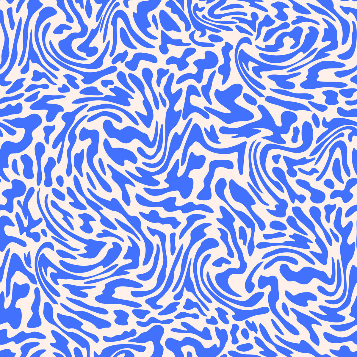 Vibrant Cobalt Swirl Pattern Wallpaper⁠ in your room