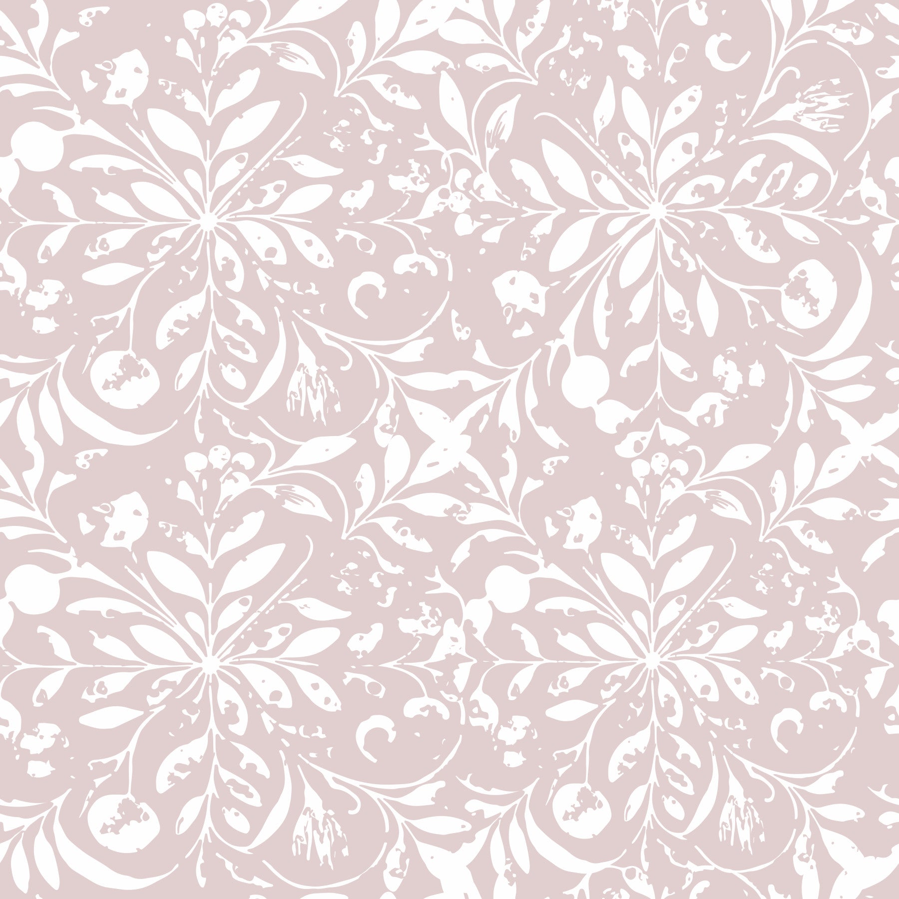 Minimalist Blush Flora Motif Wallpaper⁠