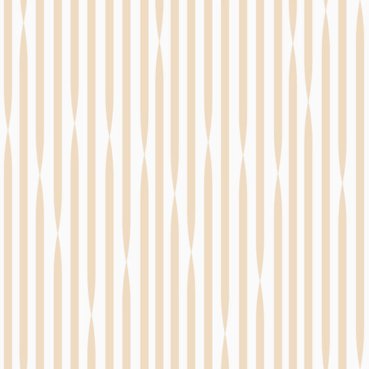 Cream and Beige Interlocking Stripes Wallpaper⁠
