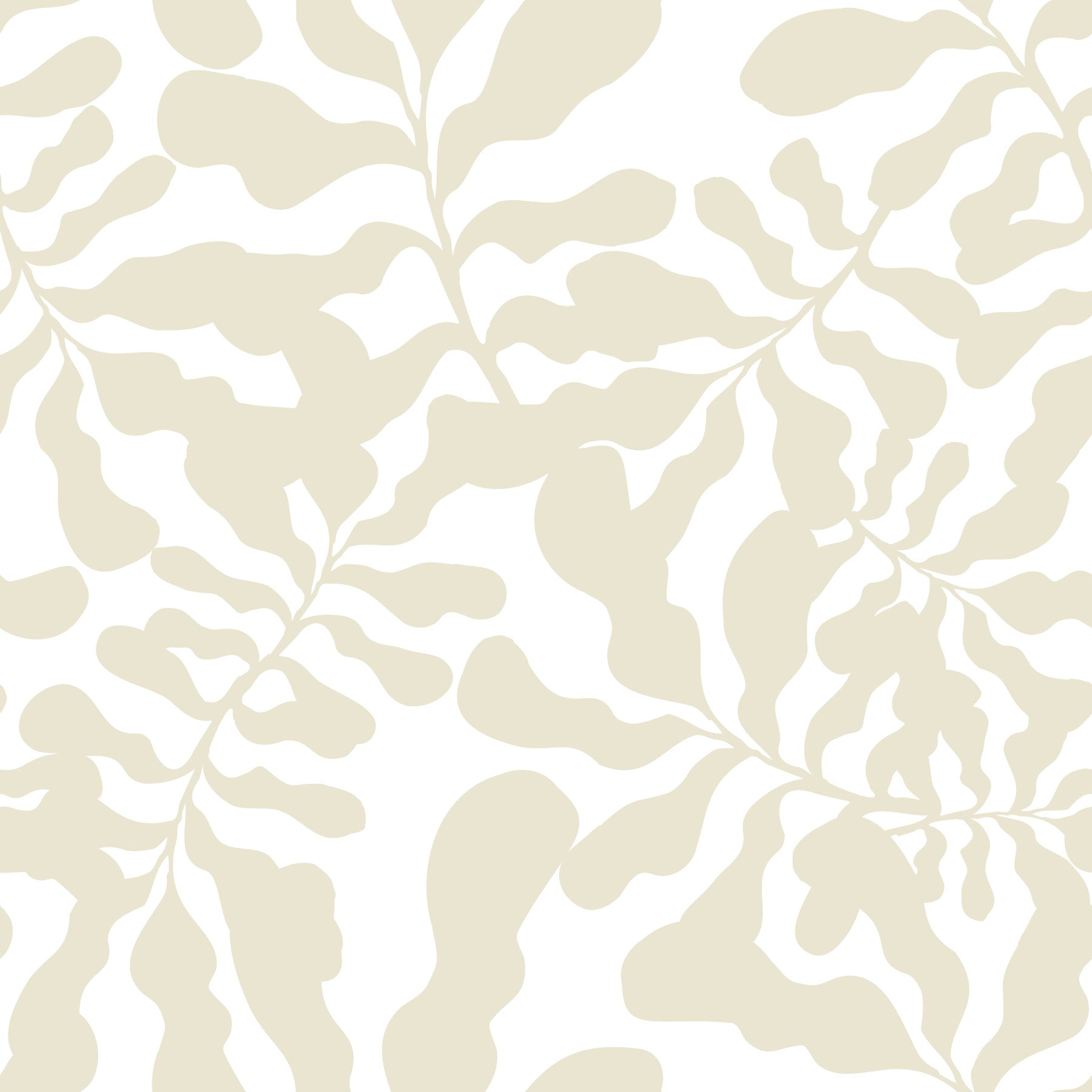 Organic Muted Leaf Silhouette Wallpaper⁠