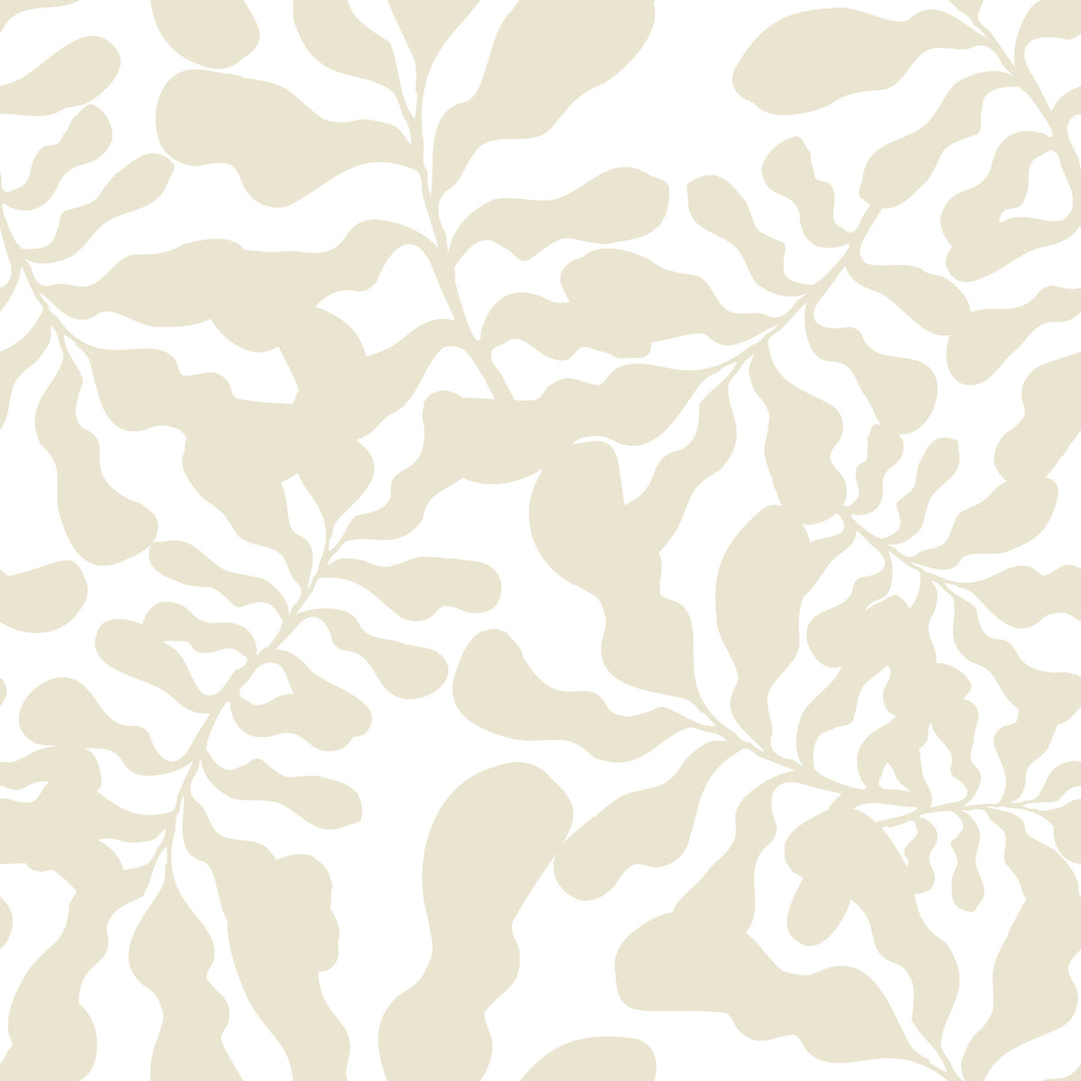 Organic Muted Leaf Silhouette Wallpaper⁠ in your room