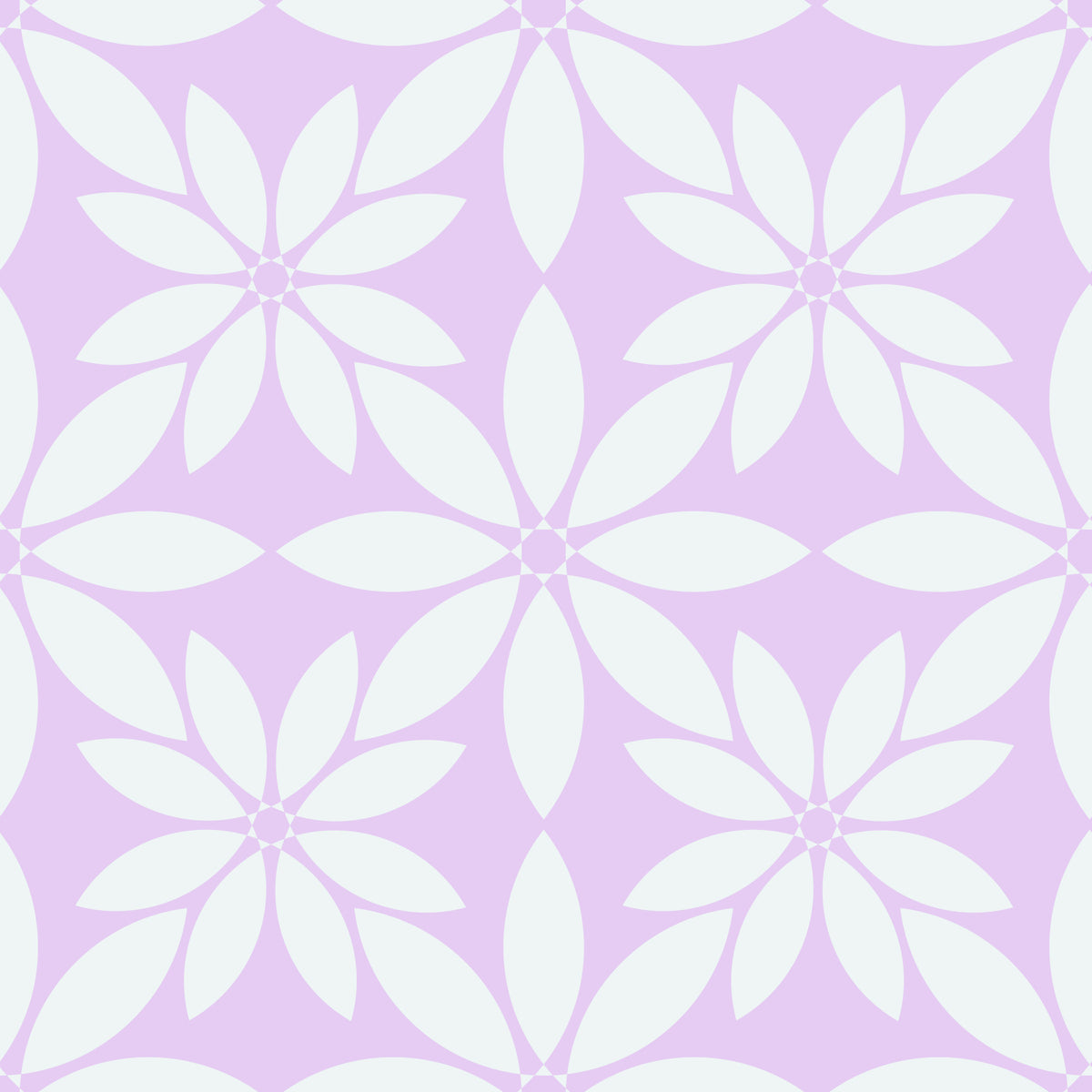Soft Lavender Petal Lattice Wallpaper⁠ in your room — zoomed