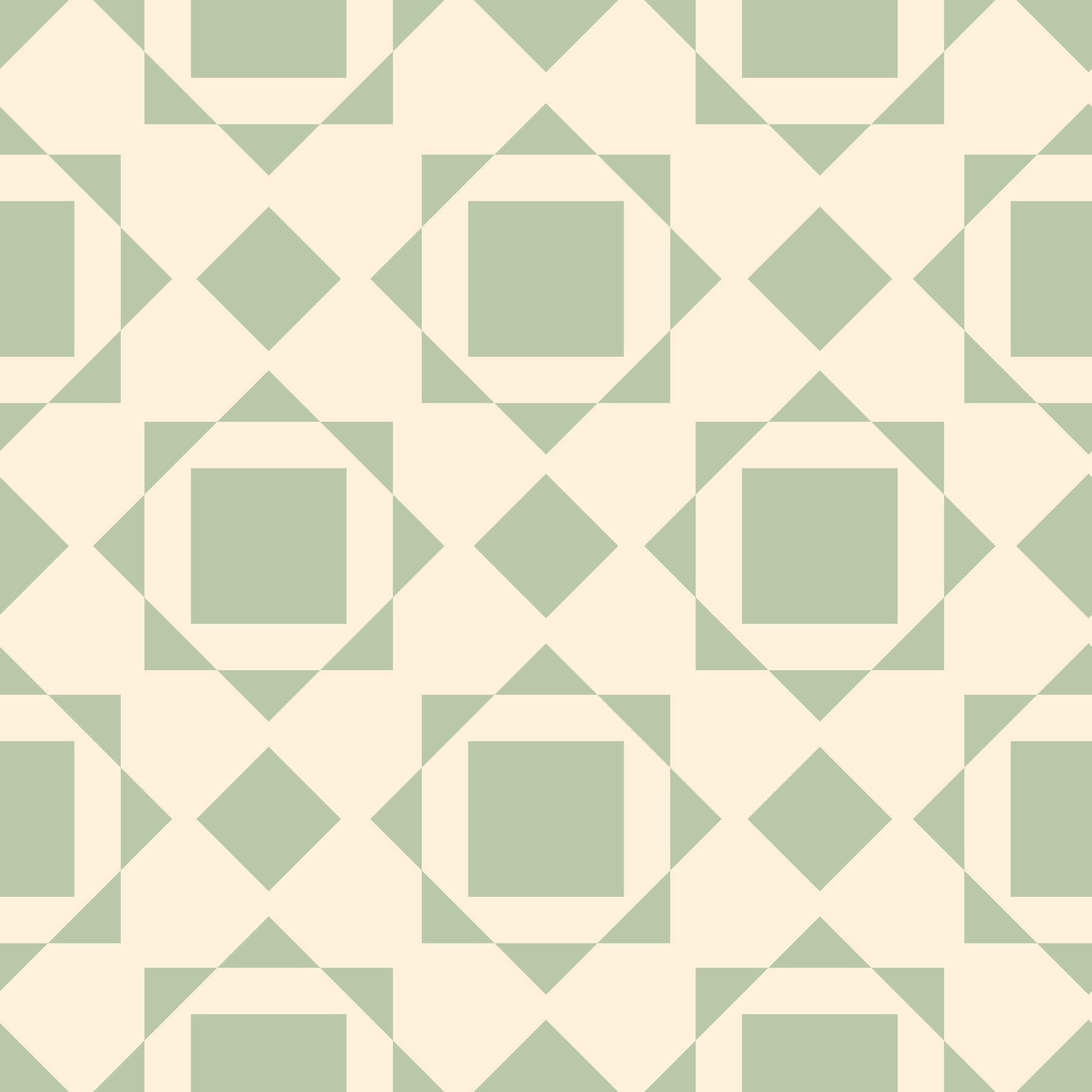 Sage Geometric Interlocking Squares Wallpaper⁠