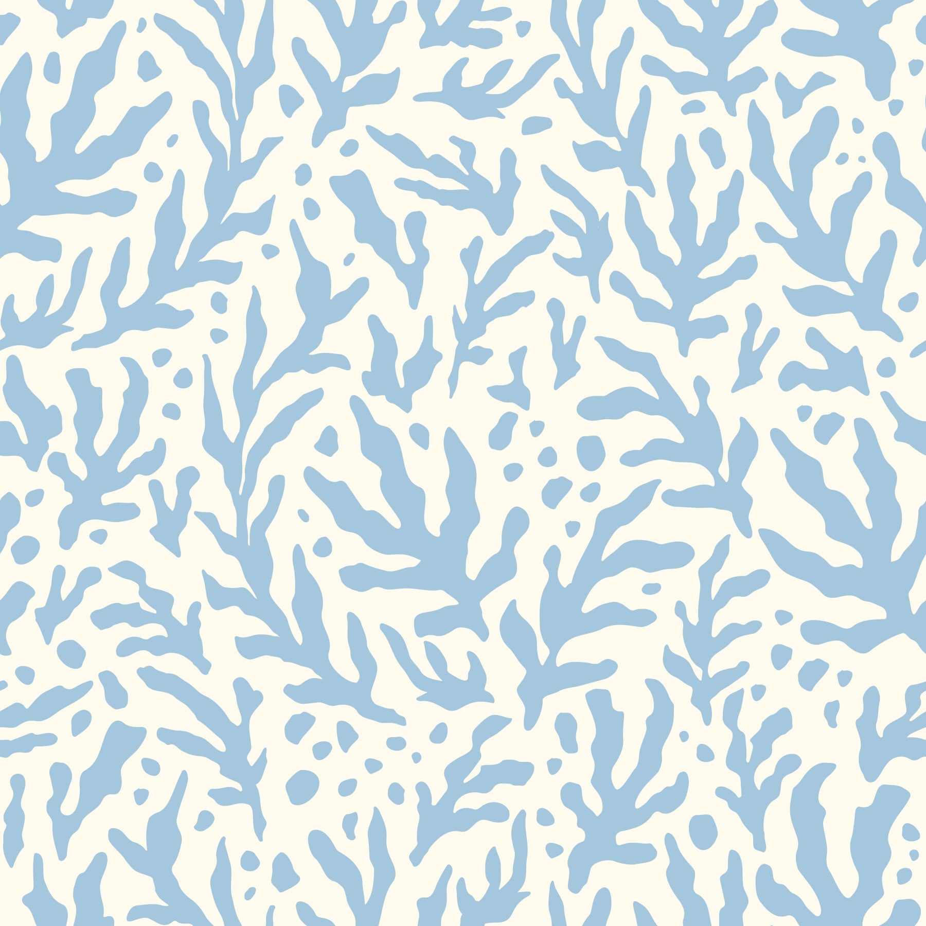 Abstract Seaweed Blue Pattern Wallpaper⁠