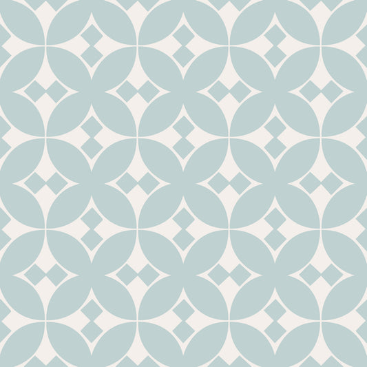 Soft Blue Tile Repeat Wallpaper⁠