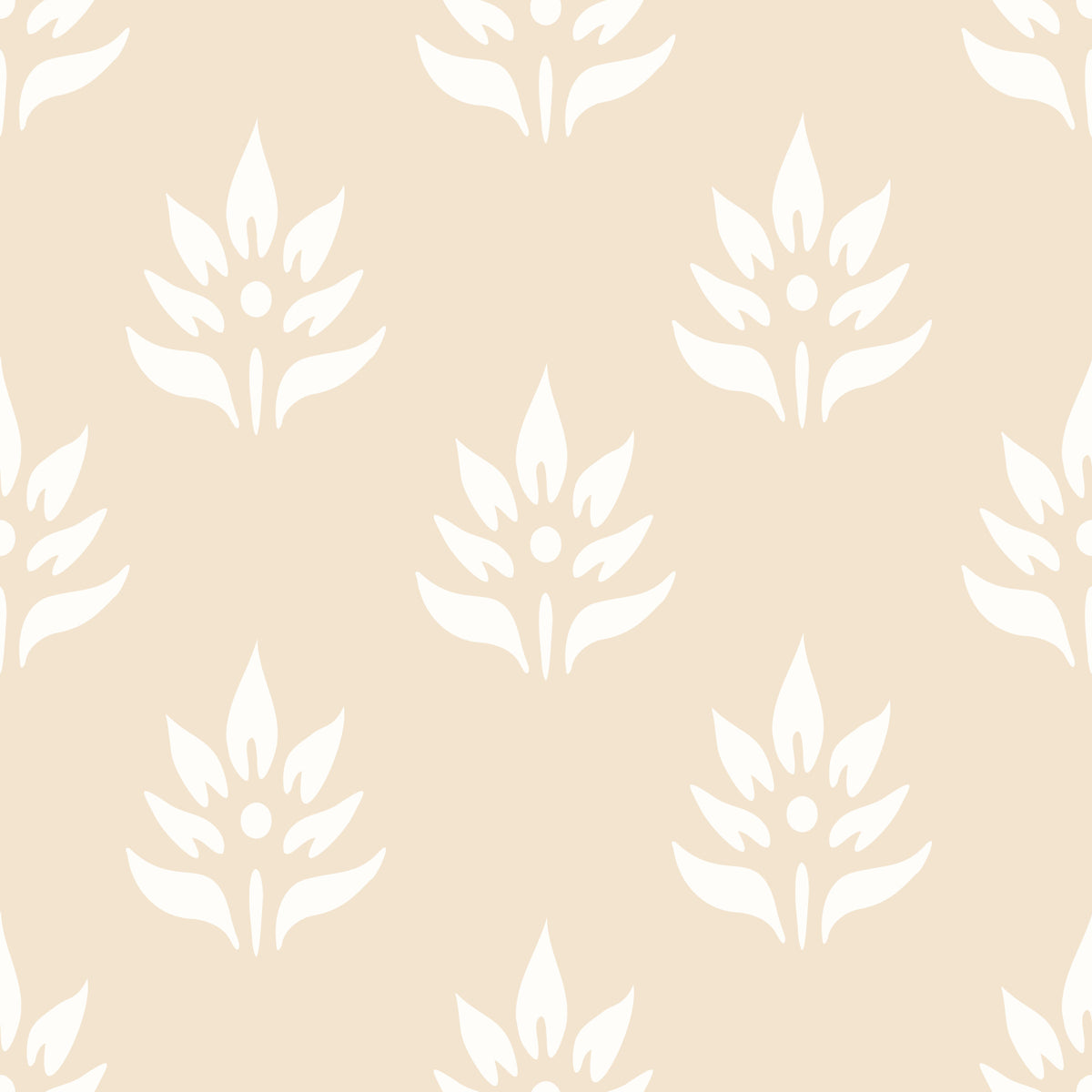Minimalist Botanical Motif Wallpaper⁠