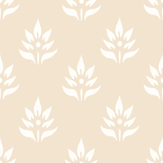 Minimalist Botanical Motif Wallpaper⁠