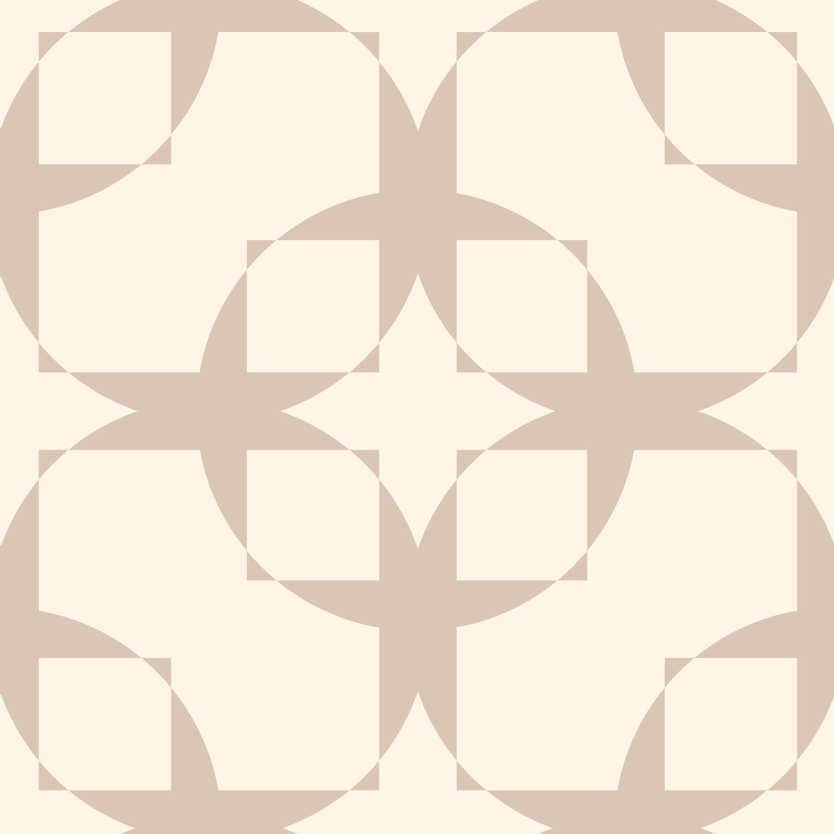 Geometric Intersection Cream Wallpaper⁠ in your room