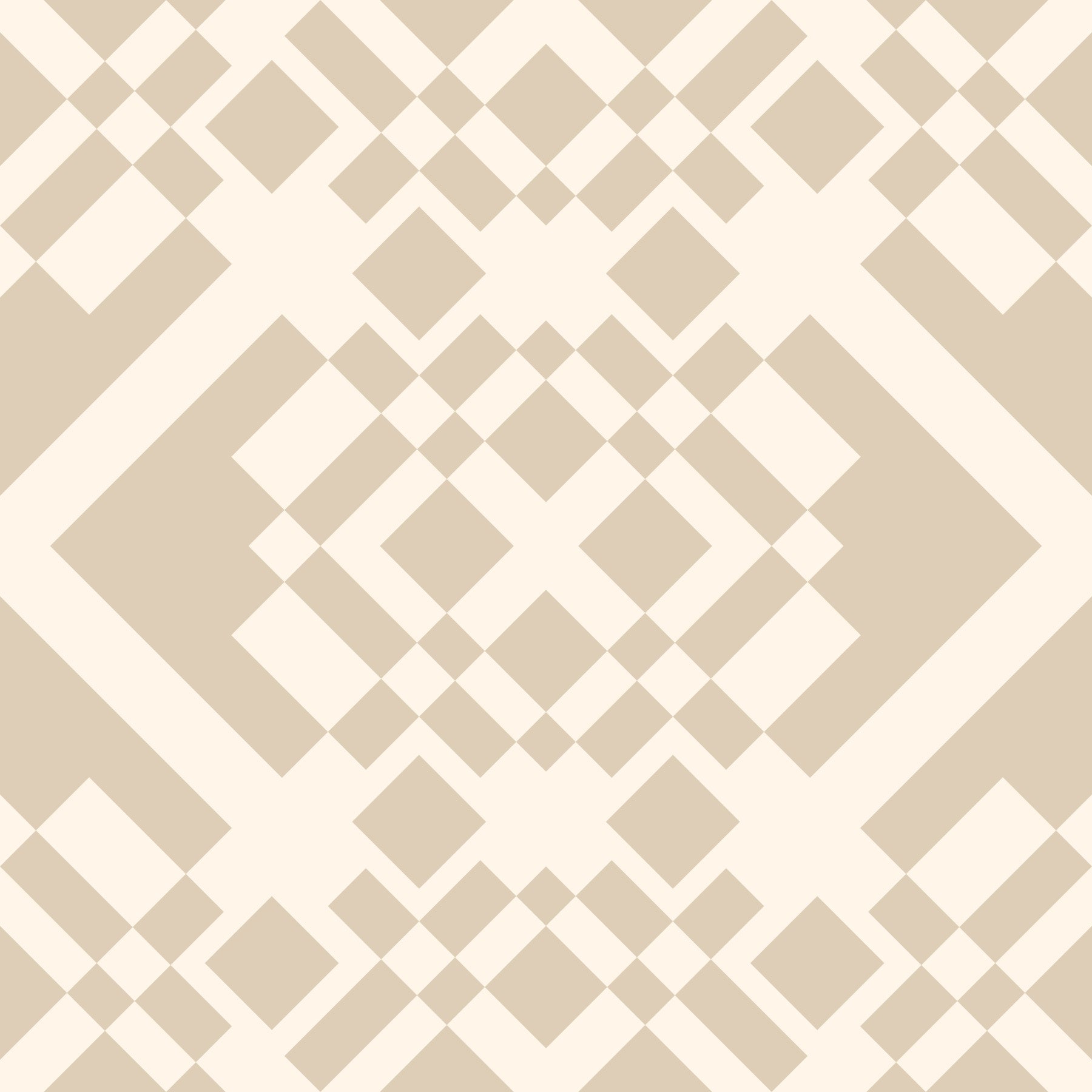 Minimalist Beige Geometric Lattice Wallpaper⁠
