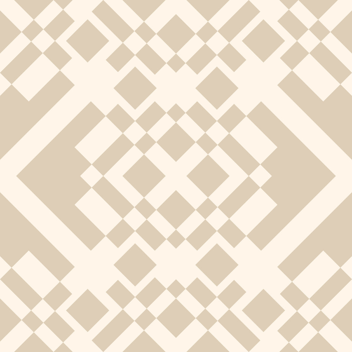 Minimalist Beige Geometric Lattice Wallpaper⁠ in your room